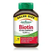 Jamieson Vitamins Ultra Strength Biotin Value Size,10,000 Mcg,90 Softgels