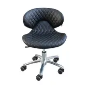 Nail Salon Chair Stool Round 1020 Hydraulic Hairdressing Leather PU Black