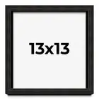 13x13 Shadow Box Black Rustic Barnwood Display Frame | 1.125 Inch Deep | 0.875
