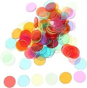 MOLUCKFU 120pcs Plastic Bingo Chips Tokens Bulk Pack Token Blue Bingo Counters for Boys and Girls Math Game Red Coin Supplies