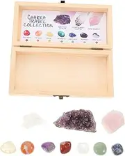 GARVALON 1 Set Natural Crystal Specimen with Box Amethyst Stones for Collectors Decorative Chakra Crystals for Home Geology Enthusiasts Unique for Nature Lovers