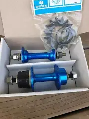 NOS - Shimano - DX hub set - BLUE - 36H - old school bmx