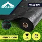 Instahut 1.83x100m Weed Mat Weedmat Control Matting Woven Fabric Garden Plant