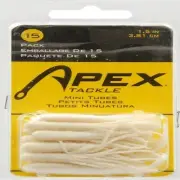 Apex Hollow Body Lure Tube (Pack of 15), Pearl White, 1.5-Inch