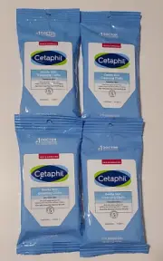 4x Cetaphil Face And Body Wipes, Gentle Skin Cleansing Cloths, 10 Count,
