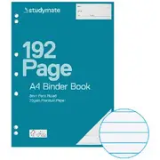 Studymate A4 70gsm 8mm Ruled Binder Book 192 Page