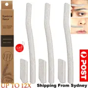 3/12 Eyebrow Facial Razor Dermaplaning Tool with Biodegradable Wheat Straw Handl