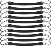 10 Pcs Heavy Duty 10in Truck Tie Down Cord Motorcycle Trailer Tow Rope Bungee Cord Tarp Straps with Hook Ideal for Multiple Uses