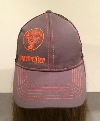 NEW JAGERMEISTER BASEBALL TRUCKER HAT CAP ORANGE BLACK MESH SNAP BACK SNAPBACK