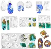 SENHAI 7 PCS Island Pendant Resin Molds, Ocean Style Epoxy Silicone Molds for DIY Craft Making Pendant Keychain Jewelry