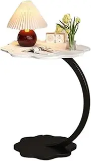 Flower Shape Irregular Side Table,C-Shaped End Desk,Mobile Storage Tables,Small Side Desk Accent Table,for Bedrooms, Gardens, Balconies,Sofa