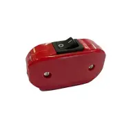 RED Cord Switch - w/ Strain Reliefs - Rocker - Inline Lamp Cord Switch - NEW