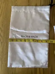 Mach&Mach Pink Dust Bag With Black Drawstring. 9”x14”.New.