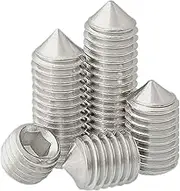 10pcs M2 M2.5 M3 M4 M5 M6 M8 M10 M12 304 Stainless Steel Hex Hexagon Socket Set Screws Cone Point Grub Screw(3mm x10pcs,M5)