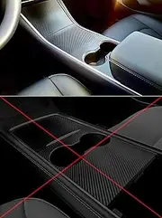 EV Wraps Tesla Model 3 Center Console Wrap - Carbon Fiber