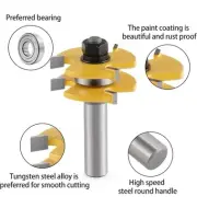 Tongue and Groove Router Bit 1/2 Inch Shank 3 Teeth Adjustable T Shape