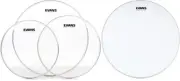 Evans G1 Clear 3-piece Tom Pack - 12/13/16 inch + Evans TT18G1 Value Bundle