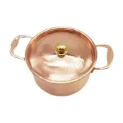 Copper Pot Stew Pan with Lid Nonstick Double Handle Saucepan Small Copper Hot