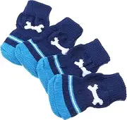 Mipcase Adorable Paw Protectors Compact Pet Socks Washable Dog Socks Non-Slip Sole
