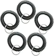 [GFHFRTHA] Spring Flexible Spiral Wrist Coil ​Wrist band Key Holder Key Ring for Sauna,Pool,Gym.