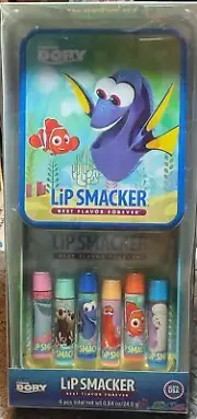 Disney Pixar Finding Dory Lip Smackers Best Flavor Forever 6 Pack W/ Tin NEW!