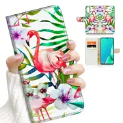 ( For Vivo Y22s ) Wallet Flip Case Cover AJ23542 Flamingo Tropical
