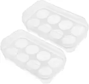 Generic Egg Rack for Refrigerator Fridge Side Door Egg Dispenser Deviled Egg Tray Lid Egg Holders Fridge Egg Container Portable