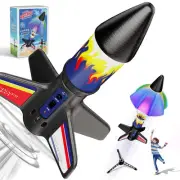 Rocket Launcher for Kids - Electric Flying Model Rocket with Parachute Recove...