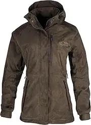 [Full mundur] Camo Hunting Jacket, Hiking Jacket, Outdoor Jacket, Lightweight Transition Jacket, Windproof Jacket, Waterproof Rain Jacket, Breathable Functional Jacket with Removable Hood for Women