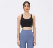 TARRAMARRA® Criss-cross Back Flow Ribbed Sports Bra - Black / M