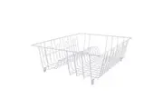 D.line Plastic Wire Medium Dish Drainer Sink Drying Rack Organiser White