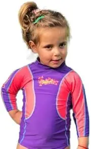 [RADICOOL SKINS] Radicool Australia - Purple Coral Long Sleeve Rashie - Beach Shirt - Quick Dry - UPF 100+ UV Protection - Rash Guard