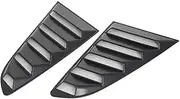 Compatible for Ford Mustang 2015 2016 2017 2018 2019 2020 Rear Triangle Window Shutters Louver Decor Trim Sun Shade Cover Car Accessory ABS(Black)