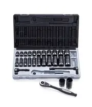 Dual Action 12142701 - Socket Set Thinwall 3/8" Drive 27 Piece AF - Std & Deep