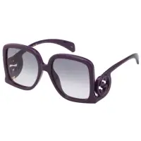 在飛比找momo購物網優惠-【GUCCI 古馳】太陽眼鏡 GG1326S(紫色)