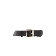 [GOTI] Leather bracelet with silver chain Silver