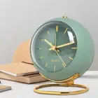 Retro Silent Analog Alarm Clock Cute Bedside Desktop Table Clock W/ Night Light