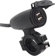 4.8A Motorcycle Dual Charger Motorbike Fast Charging Adapter with Switch Control for Smartphones and Devices