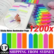 1200pcs Sticky Notes Bookmaker Page Maker Tabs Index Sticker Memo Pad Coloured