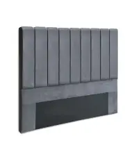 Artiss VELA Velvet Headboard Double Grey