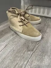 Yogi Womens Suede Boots Nova Suede Sand Beige 4UK EU37 RRP £150