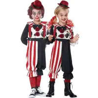 在飛比找蝦皮商城精選優惠-兒童 小丑 扮演服 派對裝 表演服 萬聖節 服裝 4件套