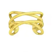 Gold Plain Ear Cuff Earrings