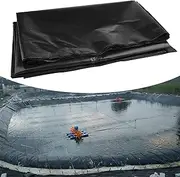 Black Pond Liner 0.13mm/5mil Garden Pond Lining Underlay Film for Fish Ponds, Streams, Waterfalls and Fountains, Artificial Lake Impermeable Membrane(5x10m(16.4x32.8ft))