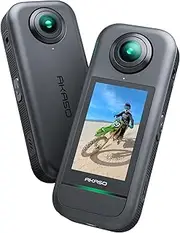 AKASO 360-360°Action Camera 5.7K 360 Video with 1/2" 48MP Sensors, 72MP 360 Photo, 360-SuperSmooth, 2.29" Touchscreen, Invisible Selfie Stick Effect, 360°Horizon Lock, AI Tracking