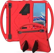 Kids Case for Samsung Galaxy Tab S9 FE 10.9"/Tab S9/S8/S7 11", Techcircle Light Weight Shock Proof EVA Foam Handle Rugged Stand Protective Case for Galaxy Tab S9 2023/Tab S8 2022/Tab S7 2020, Red