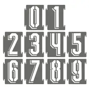 7 Inch Large Plastic Number Stencils, 20 Pcs, Wood, Store