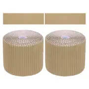 2Pcs 3.9inch x 78.7ft Bulletin Board Border, Cowhide (1.3mm)