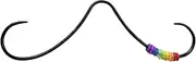 [Fallcat] 14G/16G Mustache Septum Ring, 316L Surgical Steel Septum Mustache Nose Ring Piercing Jewelry, Septum Piercing Hanger Titanium material, Titanium