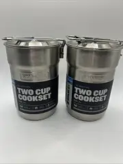TWO Stanley Adventure Series Nesting Two Cup Camp Cook Sets Stainless Steel NEW